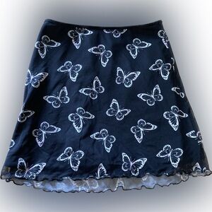 Art Class Black Skirt with Butterflies Girls 10/12